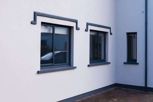 dark grey aluminium windows exterior shot